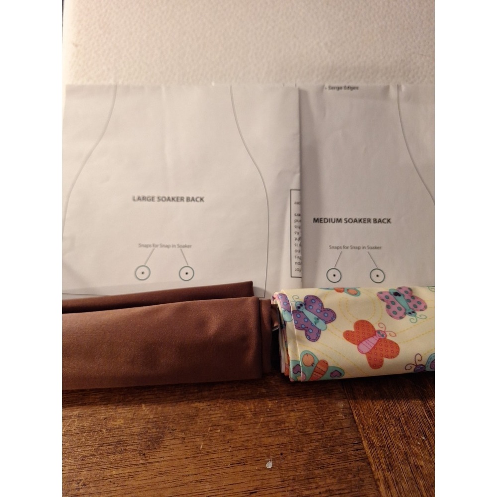 2ct Pul‎ Fabric Fabric  & Paper Pattern for Diaper Covers